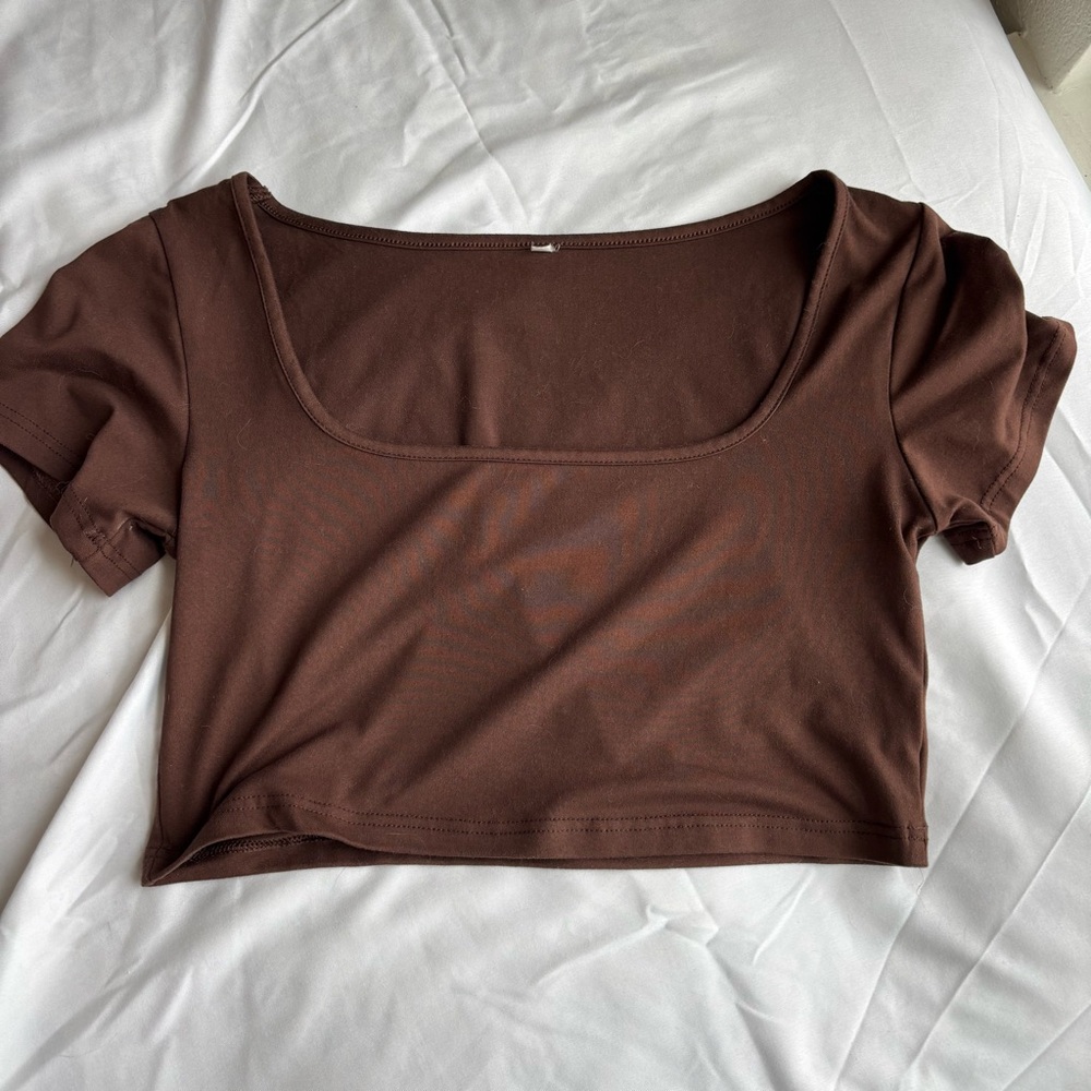 Brown Women's Crop Top